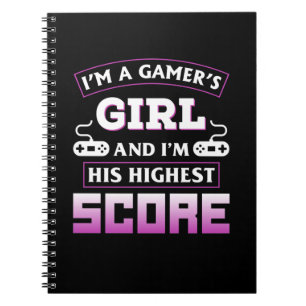 Gamer Gift jag är en Gamer Girl Anteckningsbok