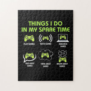 Gamer Gift Sak Gamer gör på min lediga tid Pussel