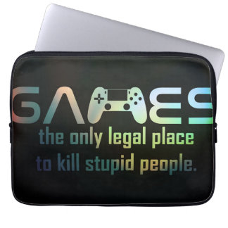 Gamer Gift | Spel det enda lagliga Ställe Laptop Fodral