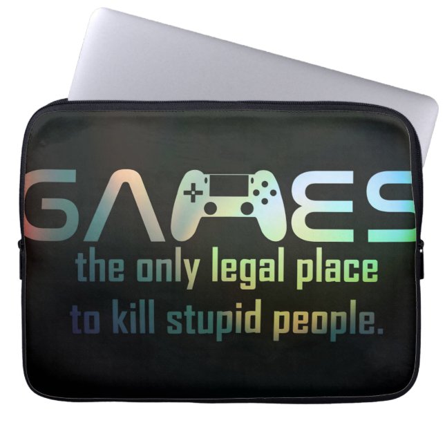Gamer Gift | Spel det enda lagliga Ställe Laptop Fodral (Framsidan)