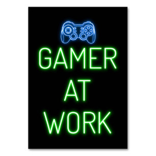 Gamer Gift Spelare på arbetet Bordsnummer