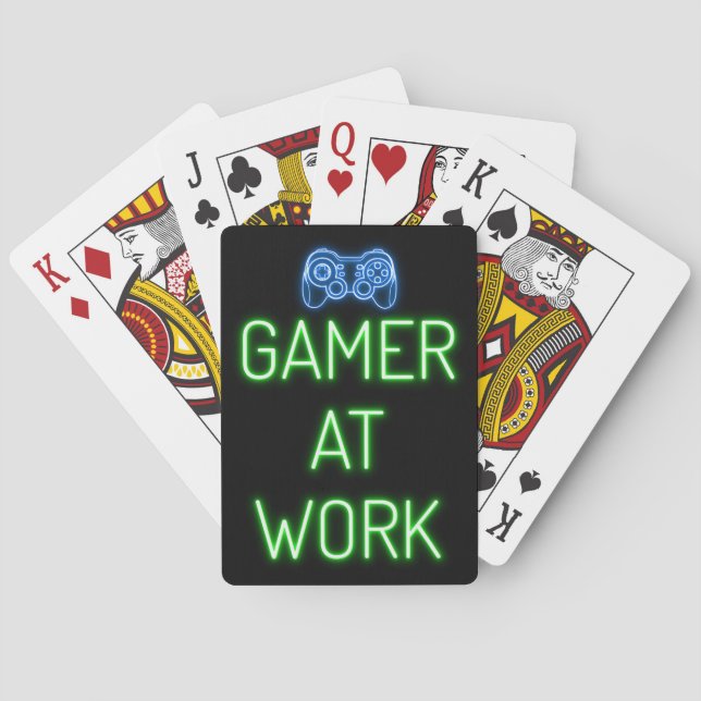 Gamer Gift | Spelare på arbetet Casinokort (Baksidan)
