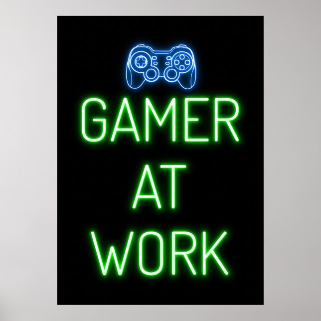 Gamer Gift | Spelare på arbetet Poster (Framsidan)