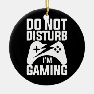 Gamer Gift stör inte mitt spel Julgransprydnad Keramik