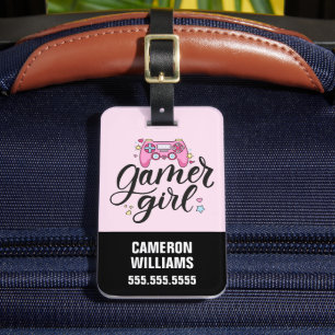 Gamer Girl Bagagebricka