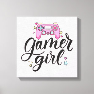 Gamer Girl Canvastryck