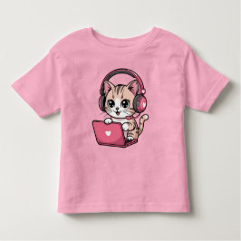 Gamer Girl Cat Gaming Cute T Shirt