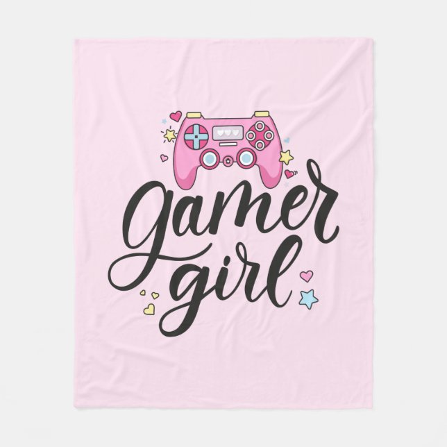 Gamer Girl Fleecefilt (Framsidan)