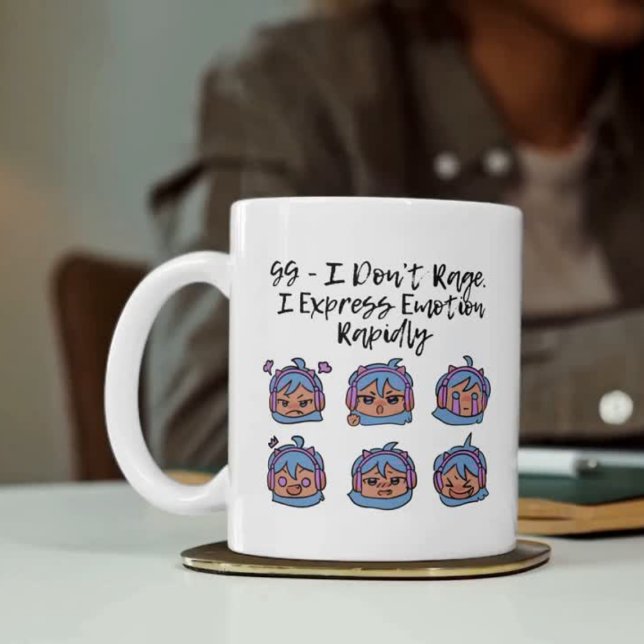 Gamer Girl I Don’t Rage Kawaii Gaming Humor Mugg (Skapare uppladdad)