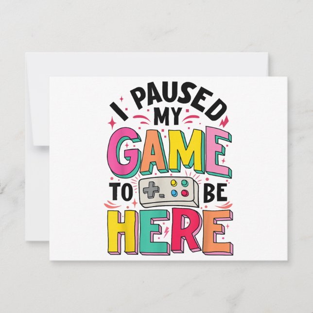 Gamer Girl jag pausade mitt spel för att vara här  (Framsida)