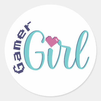 Gamer Girl Klistermärke - Sött Present till Spelar