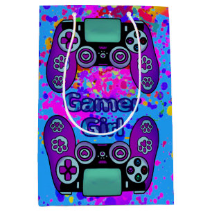 Gamer Girl Party Birthday Söt Paint Stänk