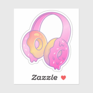 Gamer Girl Pastel Donut Headset Klistermärken