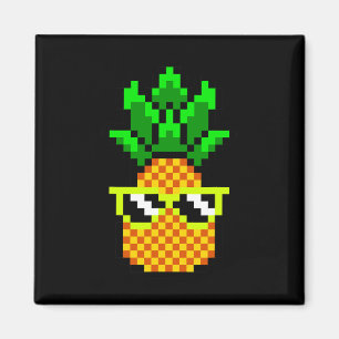 Gamer Girl Pineapple Sungles Retro 8-bitars videos Magnet