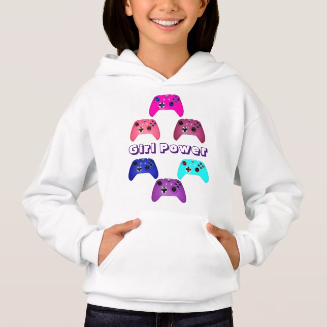 Gamer Girl Power Colorful T Shirt (Framsida)
