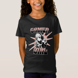 Gamer Girl Spelande T Shirt