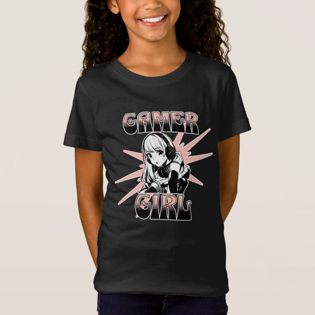 Gamer Girl | Spelande T Shirt (Framsida)