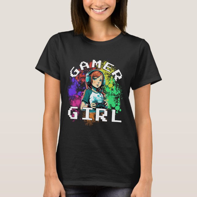 Gamer Girl T-Shirt (Framsida)