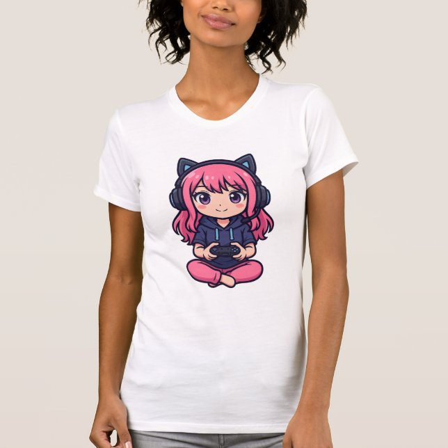 Gamer Girl T Shirt (Framsida)