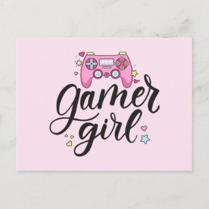 Gamer Girl Vykort