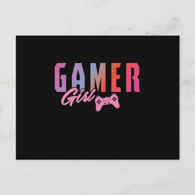 Gamer Girls Controller und Spiele Vykort (Framsida)