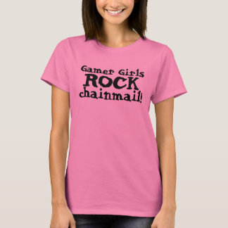 Gamer Girls STEN Chainmail! - Videospel och RPG T Tee Shirt
