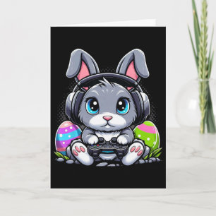 Gamer Glad påsk Day Bunny Egg Funny Boys Girls Kort
