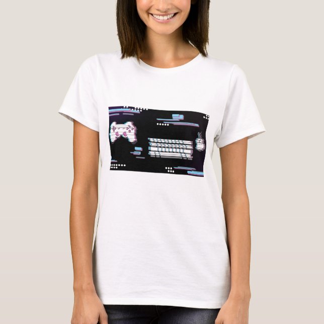 Gamer Glitch T Shirt (Framsida)
