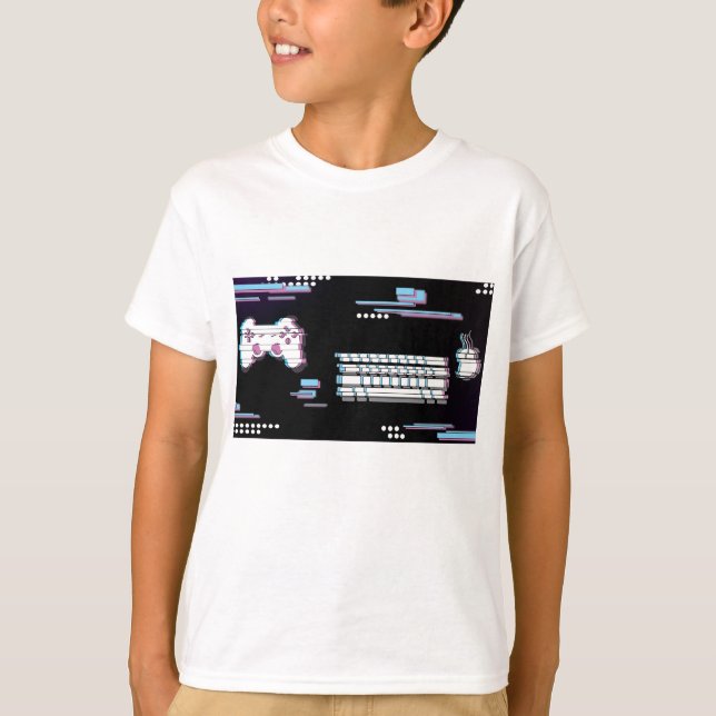 Gamer Glitch T Shirt (Framsida)
