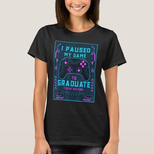 Gamer Graduate Graduation T Shirt (Framsida)