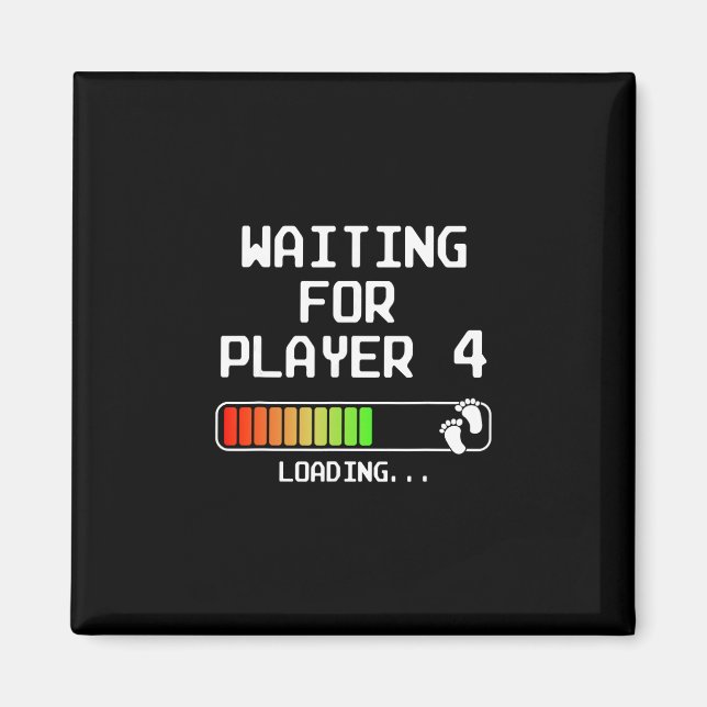 Gamer graviditetmeddelande 2:a  magnet (Framsidan)