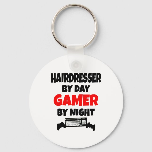 Gamer Hairdresser Nyckelring (Framsida)