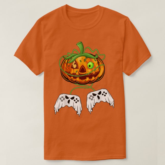 Gamer Halloween för boys Kids Manar T-kostym T Shirt (Design framsida)