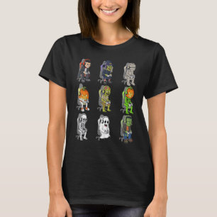 Gamer Halloween Skeleton Vampire Gaming Mummy Boys T Shirt