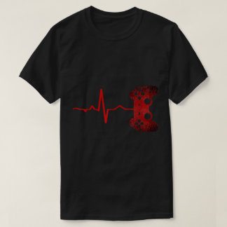 Gamer Heartbeat Controller Design T Shirt