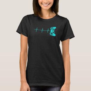Gamer Heartbeat För Spelande Nördar Och Spelentusi T Shirt