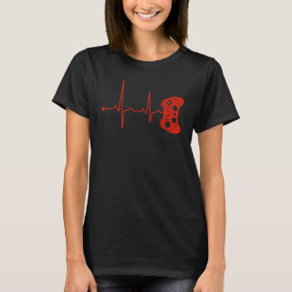 Gamer Heartbeat Video Games Fan Gaming Boys Men T Shirt
