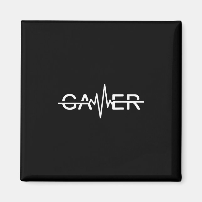 Gamer Heartbeat Videospel Grafik  Magnet (Framsidan)