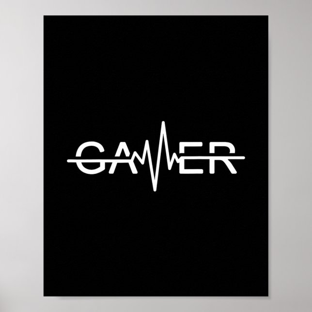 Gamer Heartbeat Videospel Grafisk  Poster (Framsidan)