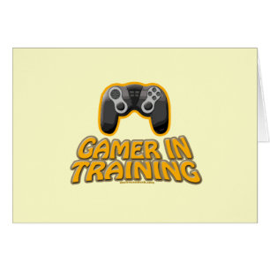 Gamer i Trainiing - kontrollant Hälsningskort
