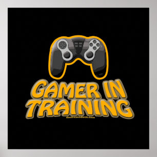 Gamer i Trainiing - kontrollant Poster