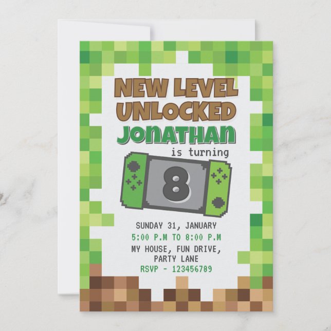 GAMER INVITATION INBJUDNINGAR (Framsida)