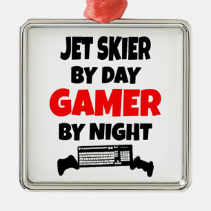 Gamer Jet Skier Julgransprydnad Metall