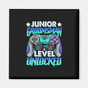 Gamer Junior Grovomsman Nivå Upplåst Videospel Magnet