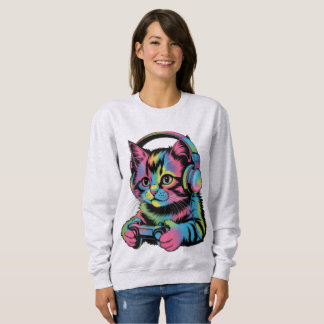 Gamer katt videospel t shirt