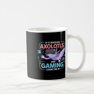 Gamer Kawaii Axolotl Anime Tema Roligt för alla Kaffemugg