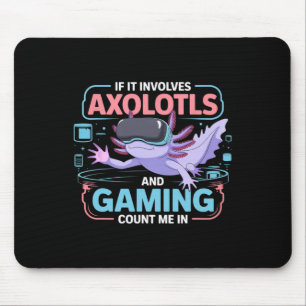 Gamer Kawaii Axolotl Anime Tema Roligt för alla Musmatta