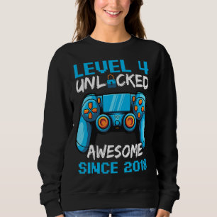 Gamer Kid Birthday Level 4 Olåst Fantastisk sedan T Shirt