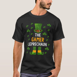 Gamer Leprechaun Shamrock Irish Saint Paddy's T Shirt