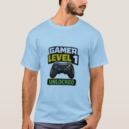 Gamer Level 1 Unlocked Beginner Controller Funny T Shirt
